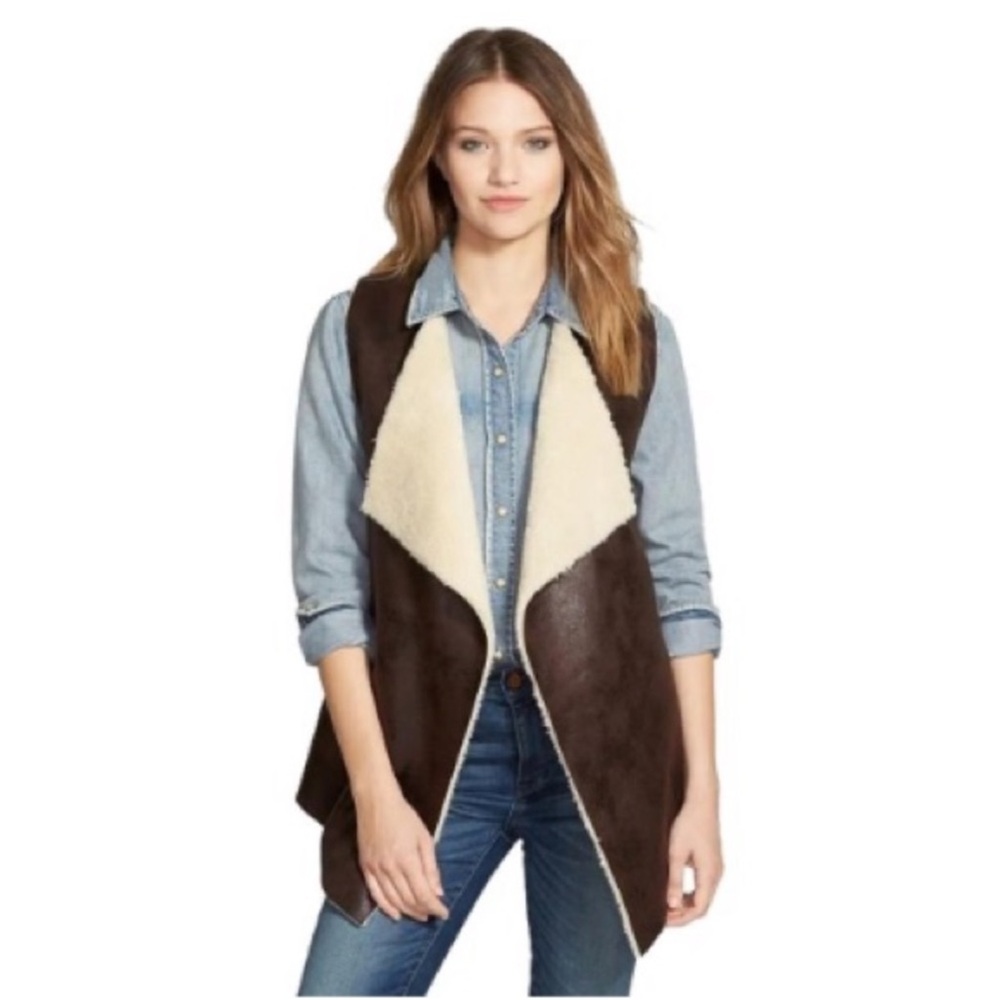 Nordstrom Brown and Cream‎ Women's Vest